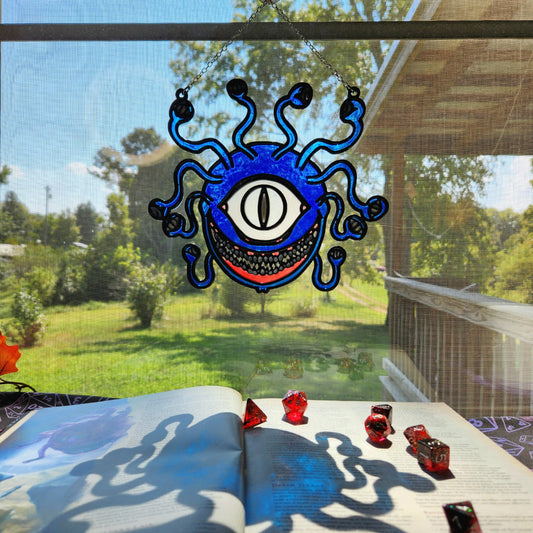 The Observer: 9 3/4" x 8 3/4" Hand-Painted Acrylic Suncatcher