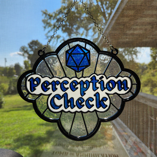 Perception Check: 8 3/4" x 8.5" Hand-Painted Acrylic Suncatcher