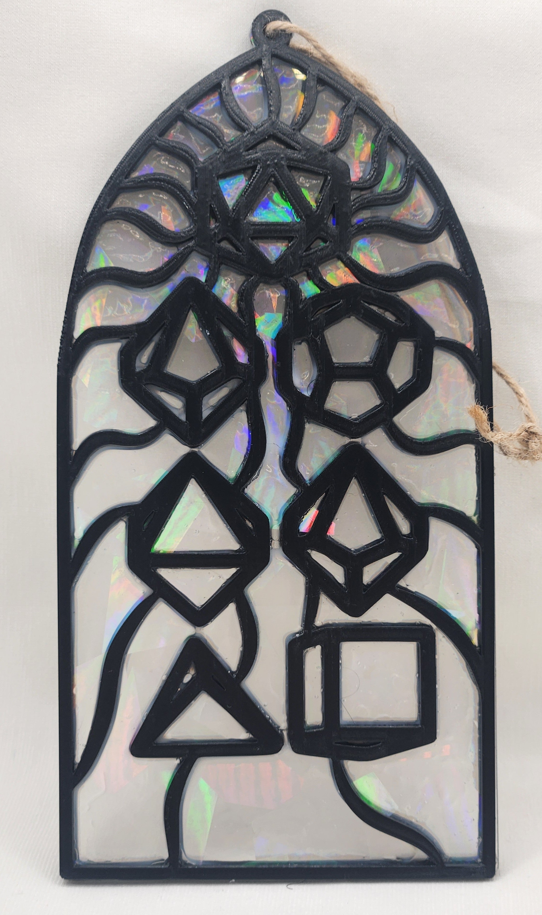 Holographic Faux Stained Glass Suncatchers