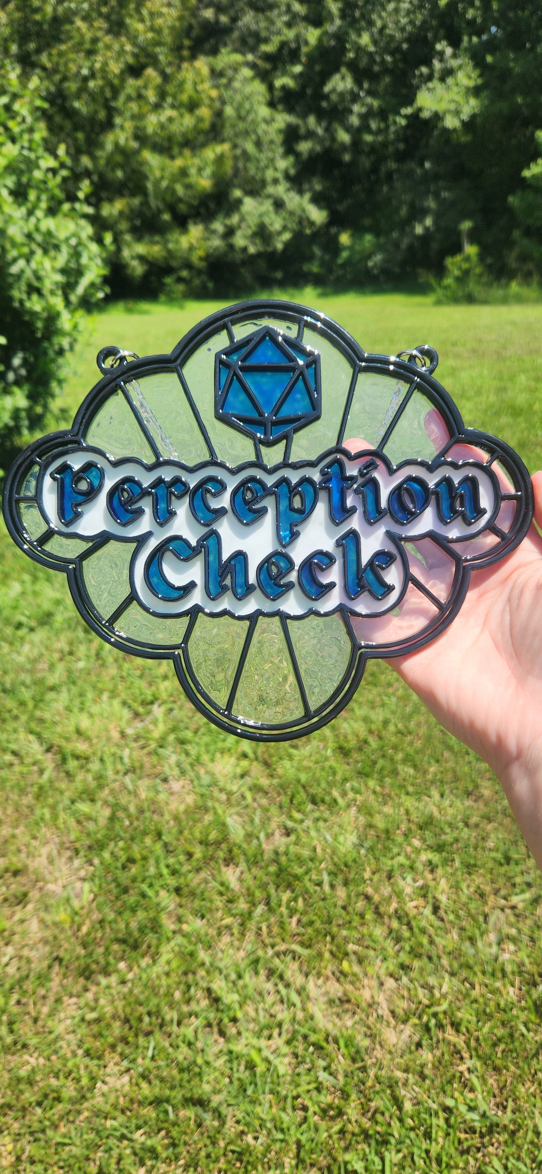 "Perception Check" Faux Stained Glass