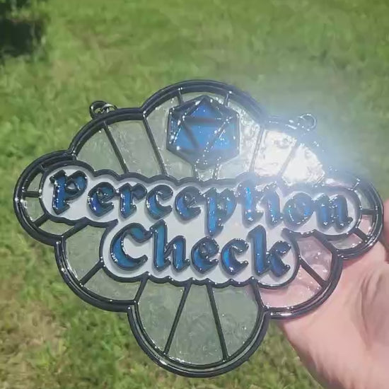 A Perception Check faux stained glass in sunlight.