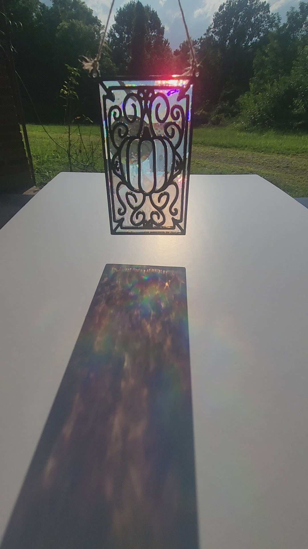 "Holographic Faux Stained Glass" Suncatchers