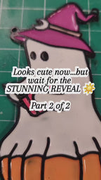 "Reading Ghost" Faux Stained Glass