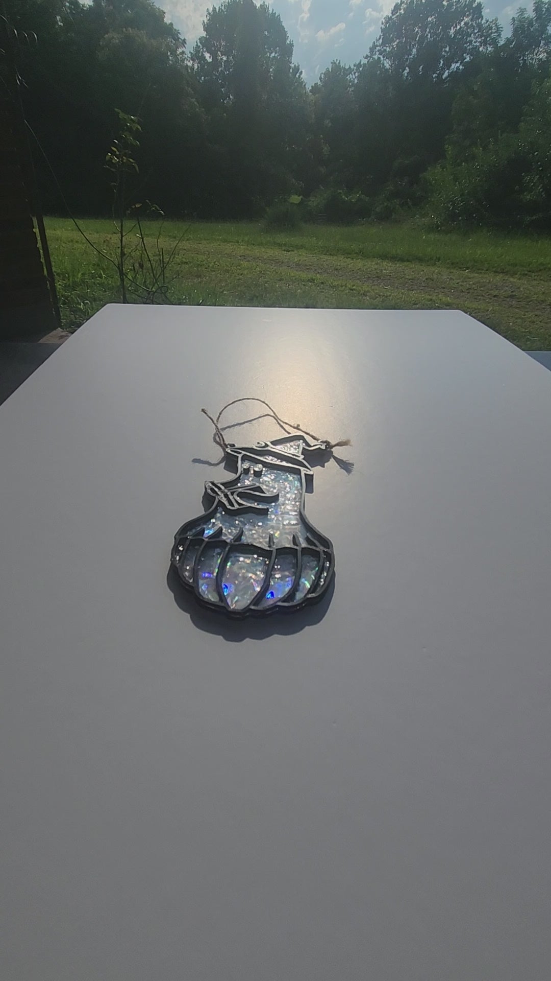 "Holographic Faux Stained Glass" Suncatchers