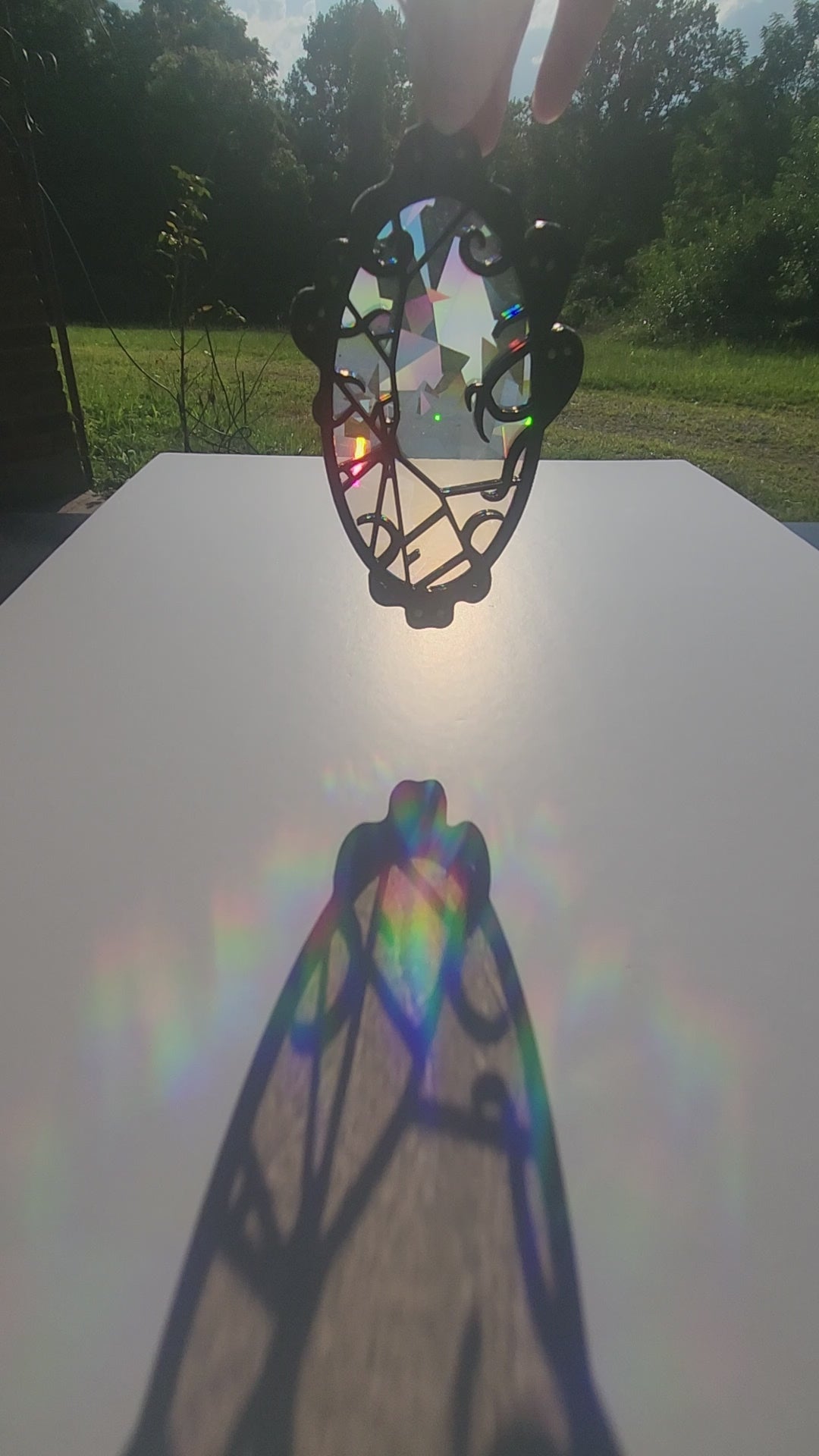 "Haunted Mirror" Rainbow Suncatcher