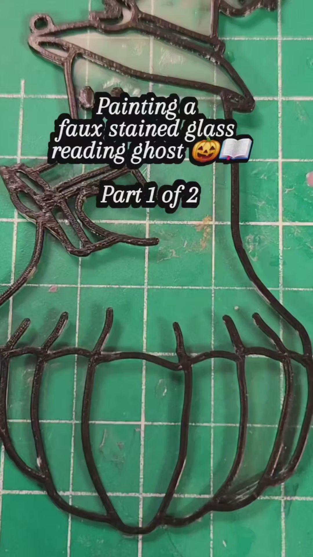 "Reading Ghost" Faux Stained Glass
