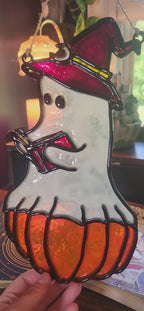 "Reading Ghost" Faux Stained Glass