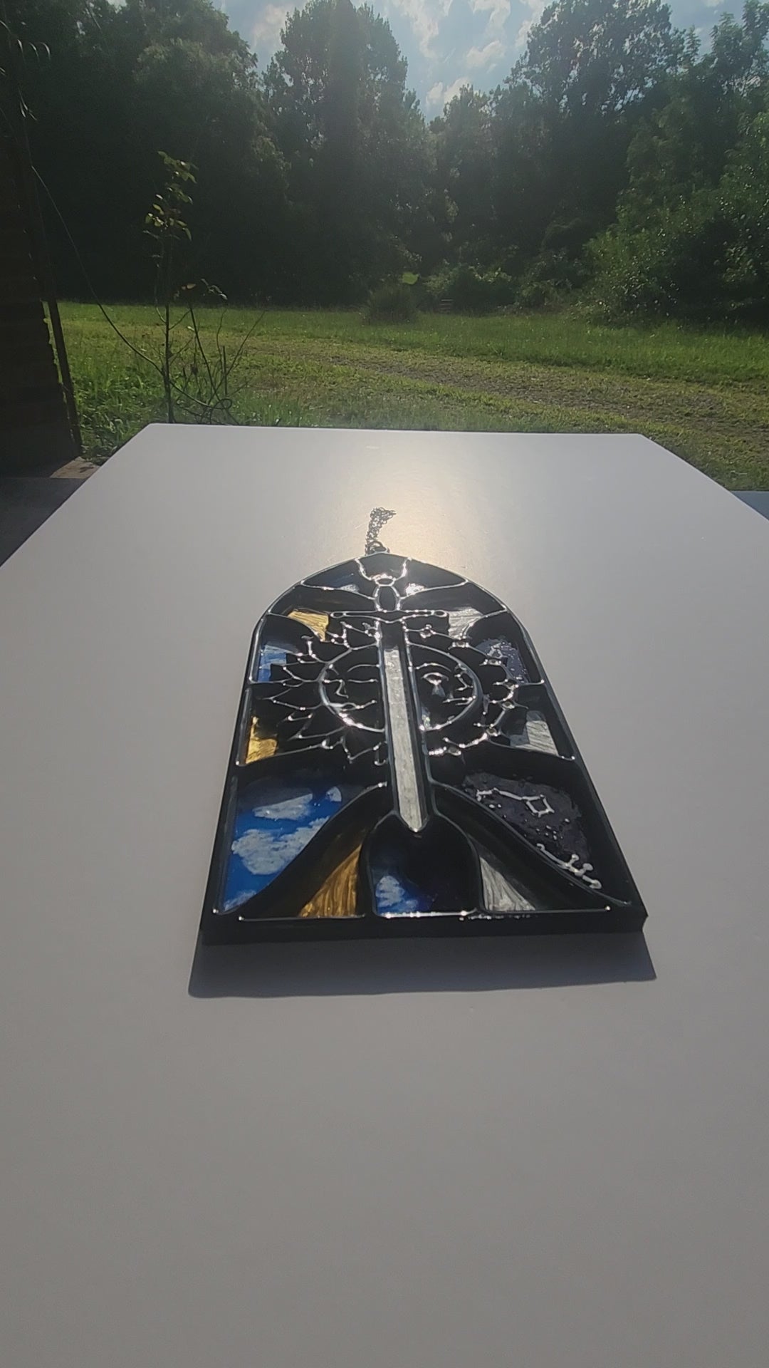 "Sun and Moon" Faux Stained Glass