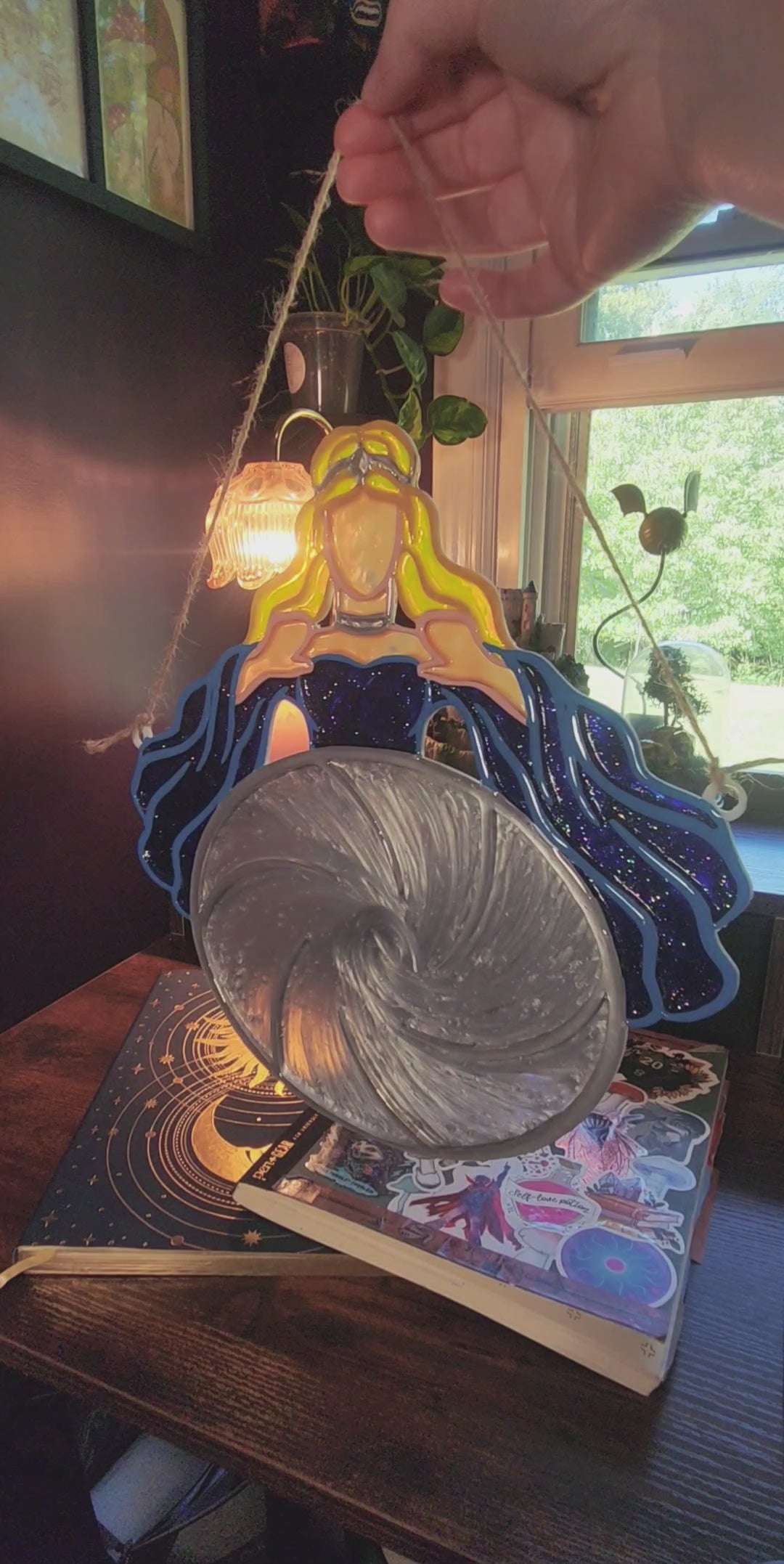 "The Sorceress" Faux Stained Glass