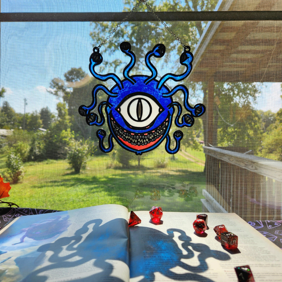 The Observer: 9 3/4" x 8 3/4" Hand-Painted Acrylic Suncatcher