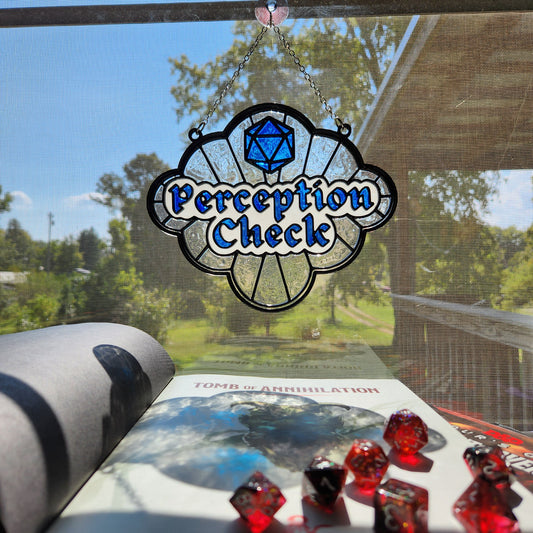 Perception Check: 8 3/4" x 8.5" Hand-Painted Acrylic Suncatcher