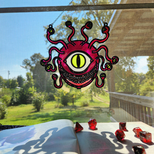 The Observer: 9 3/4" x 8 3/4" Hand-Painted Acrylic Suncatcher