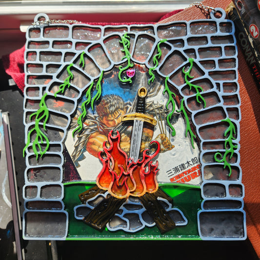 Bonfire: 9" Hand-Painted Acrylic Suncatcher